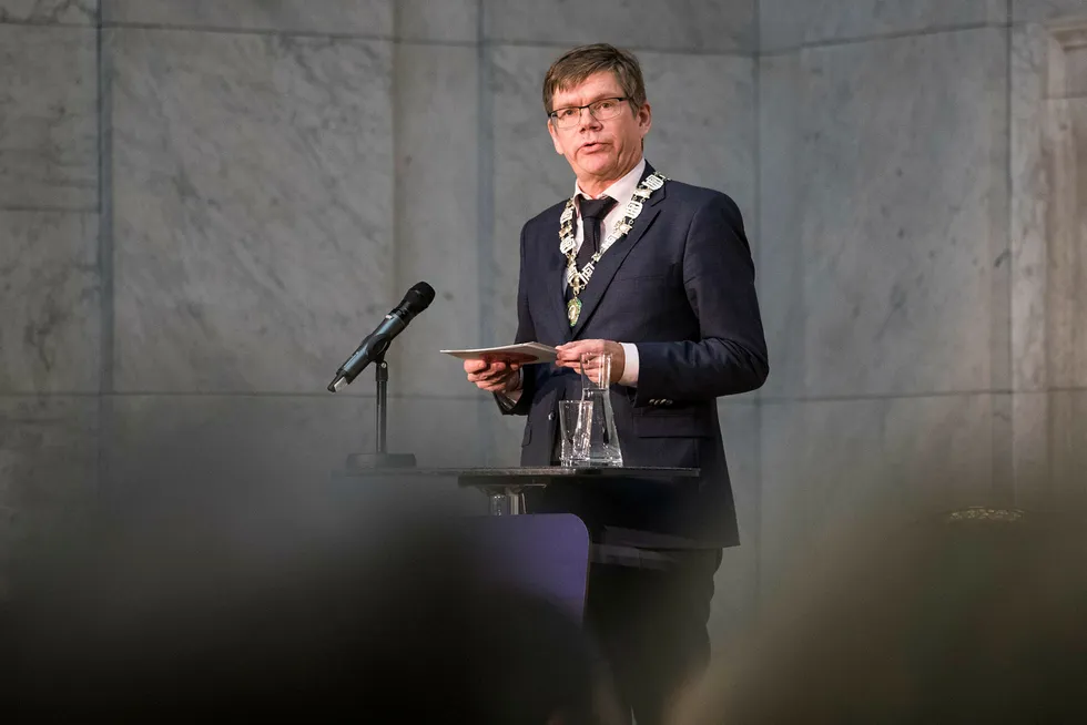 Rektor Svein Stølen ved Universitetet i Oslo er fornøyd med kåringen. Foto: Larsen, Håkon Mosvold/NTB Scanpix