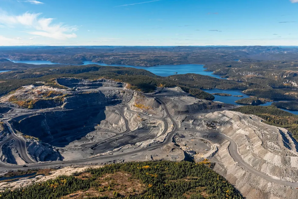 Rio Tinto's ilmenite mine in Quebec, Canada.