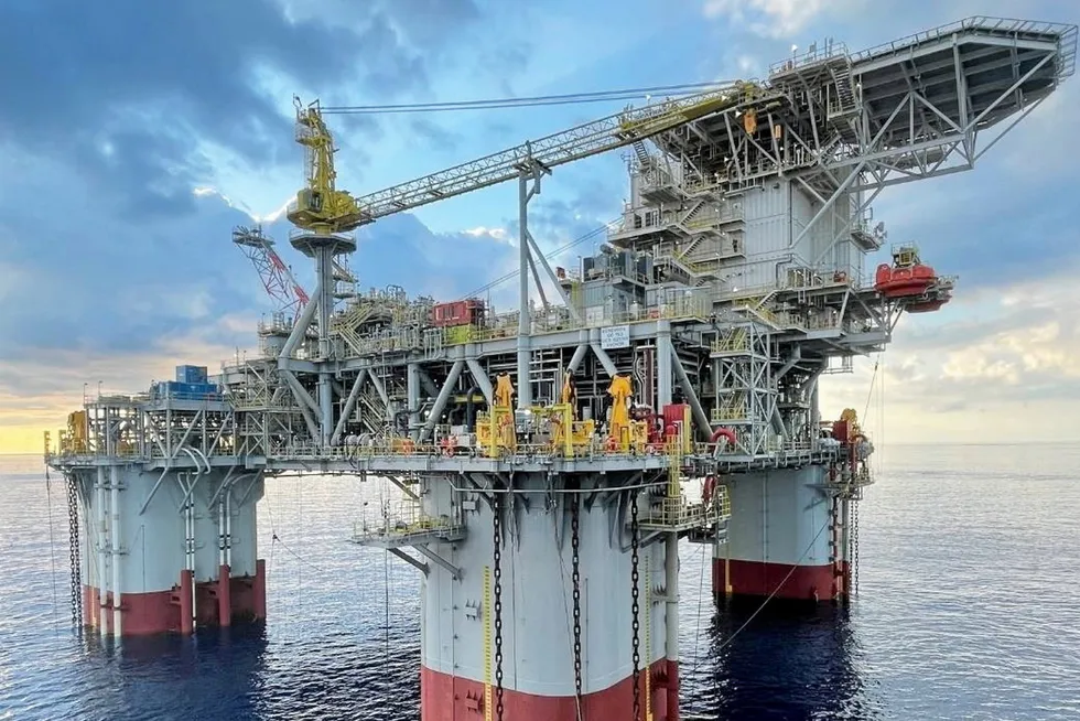 On track: Chevron's Anchor floating production facility in the US Gulf of Mexico