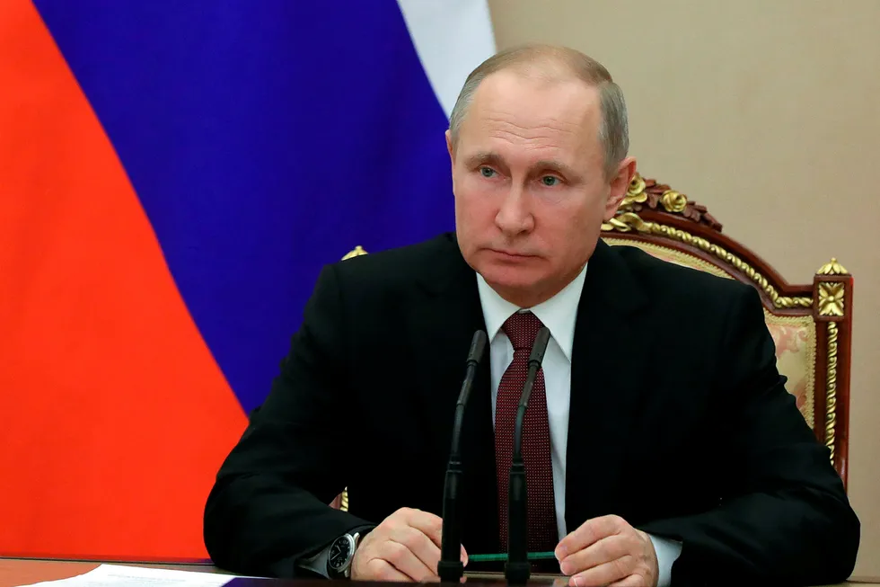 Russlands president Vladimir Putin er vert for fredskonferansen i Sotsji. Foto: Mikhail Klimentjev / AP / NTB scanpix