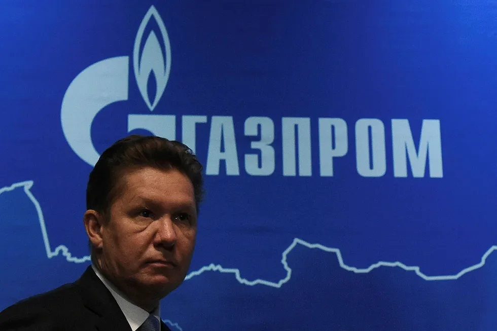 Toppsjef i den russiske gasskjempen Gazprom, Alexei Miller. Foto: VASILY MAXIMOV/AFP