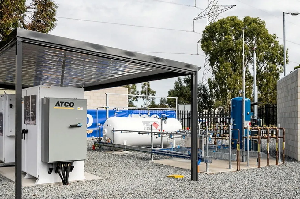 ATCO's Clean Energy Innovation Hub in Western Australia, where green hydrogen for the blending project has been produced.