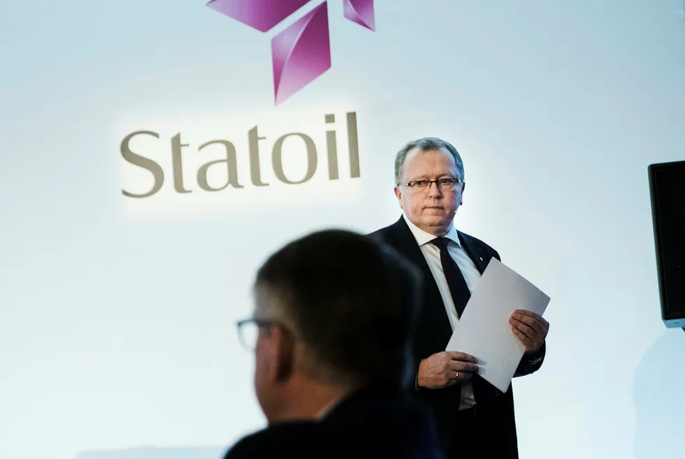 Statoil, med konsernsjef Eldar Sætre i spissen, risikerer å være for optimistisk når det vurderer klimarisikoen i investeringene sine. Foto: Per Thrana
