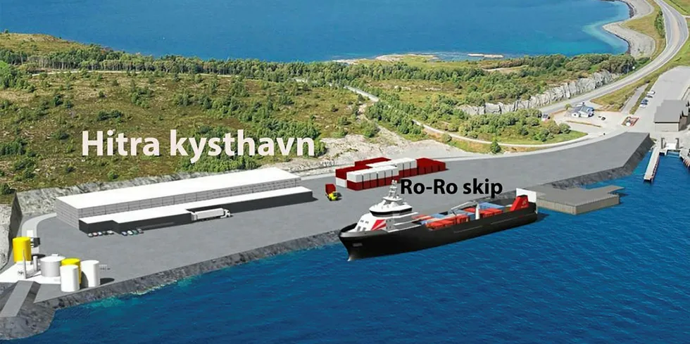 Dette er tegningene til Shortsea-prosjektet fra Hitra Kysthavn på Jøsnøya.