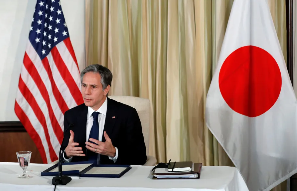 Diplomacy in action: US Secretary of State Anthony Blinken attends a roundtable at the US Ambassador's residence in Tokyo, Japan, in March