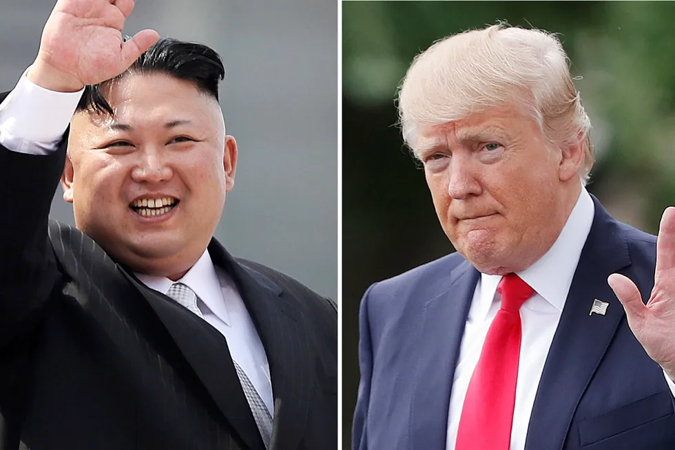 Nord-Koreas leder Kim Jong Un og USAs president Donald Trump. Ifølge japanske medier er det ventet at representanter fra de to landene skal holde samtaler i Oslo. Foto: Wong Maye-E, Pablo Martinez Monsivais / AP / NTB scanpix