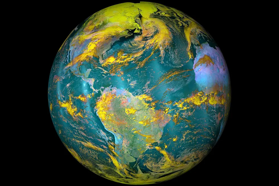 Hot spots: a satellite image showing carbon emissions