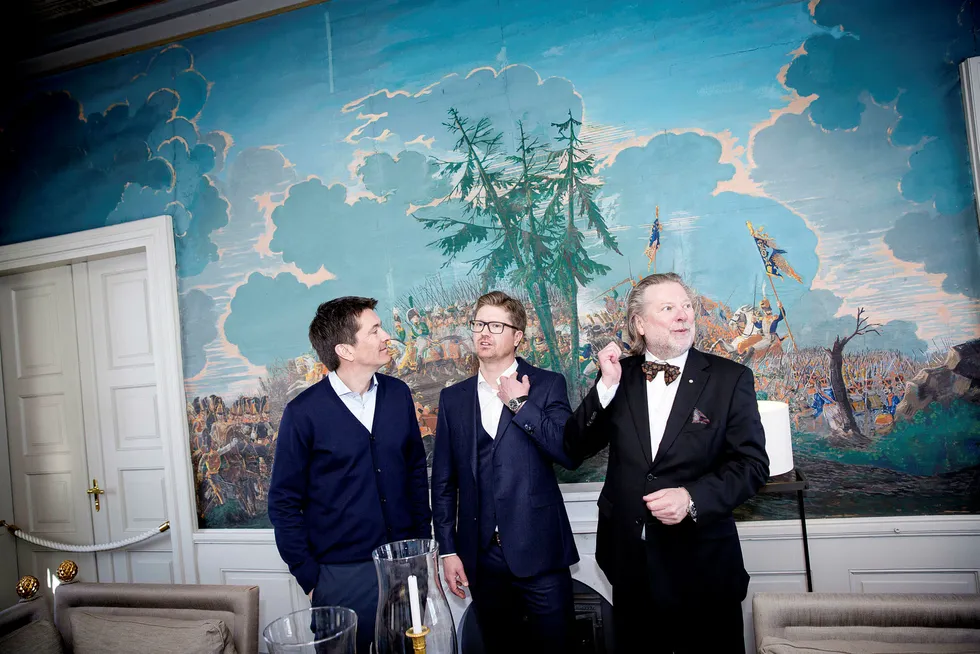 Ole Robert, Magnus og Odd Reitan benekter salg av dagligvarekjeden. Foto: Ole Morten Melgård