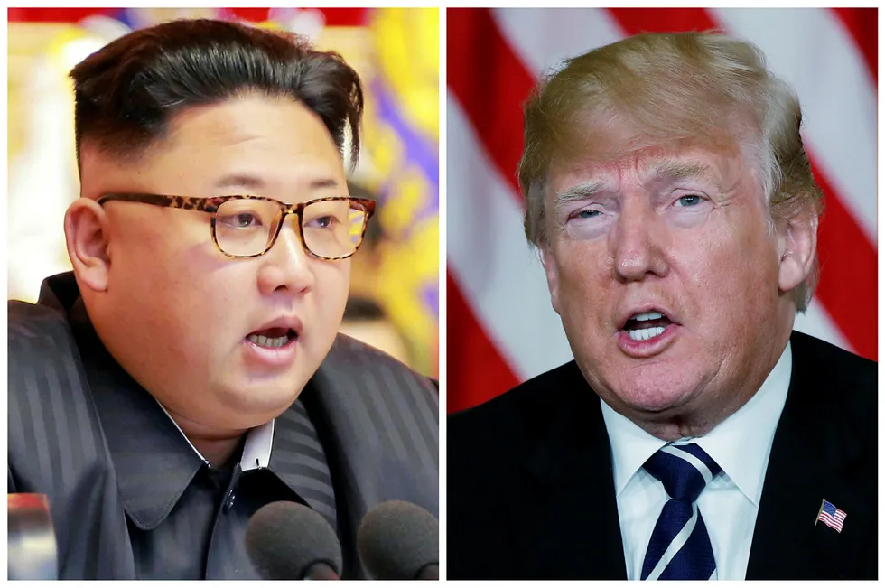 Nord-Koreas president Kim Jong-un og USAs president Donald Trump skal snart møtes, men hvor er det ennå ingen som vet. Foto: KCNA/Reuters