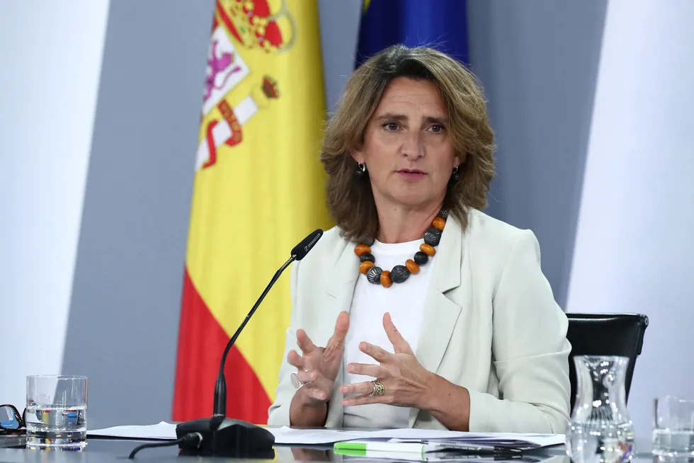 Fragile situation: Spain’s Deputy Prime Minister Teresa Ribera.