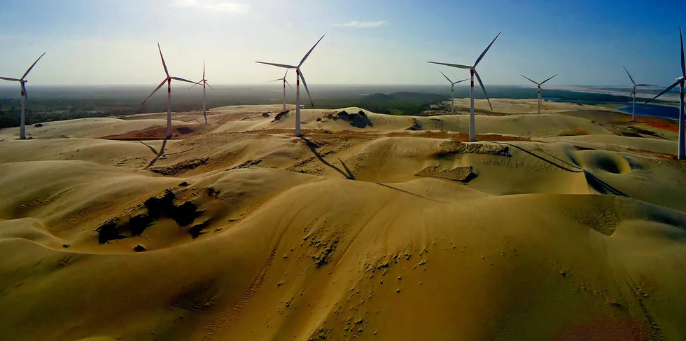 Trairi wind farm in the state of Ceará, Brazil
