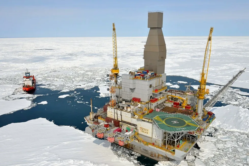 Breakthrough: the Orlan oil production platform operated by Exxon Neftegaz for Russia’s Sakhalin 1 project