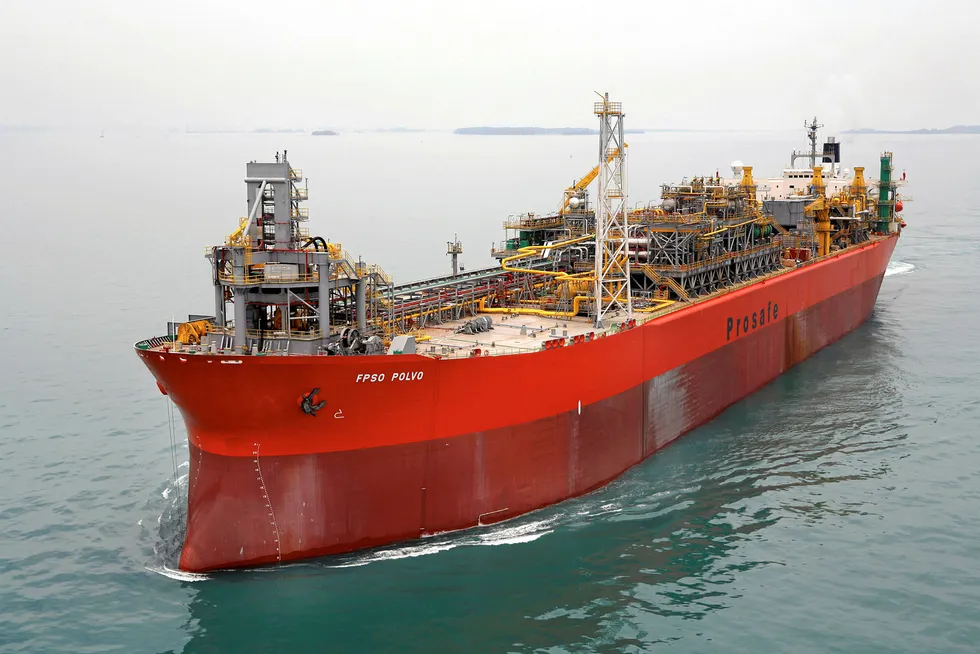 Relocation: BW Offshore's Polvo FPSO, seen prior to initial deployment on the Polvo field, may be on its way to Maromba