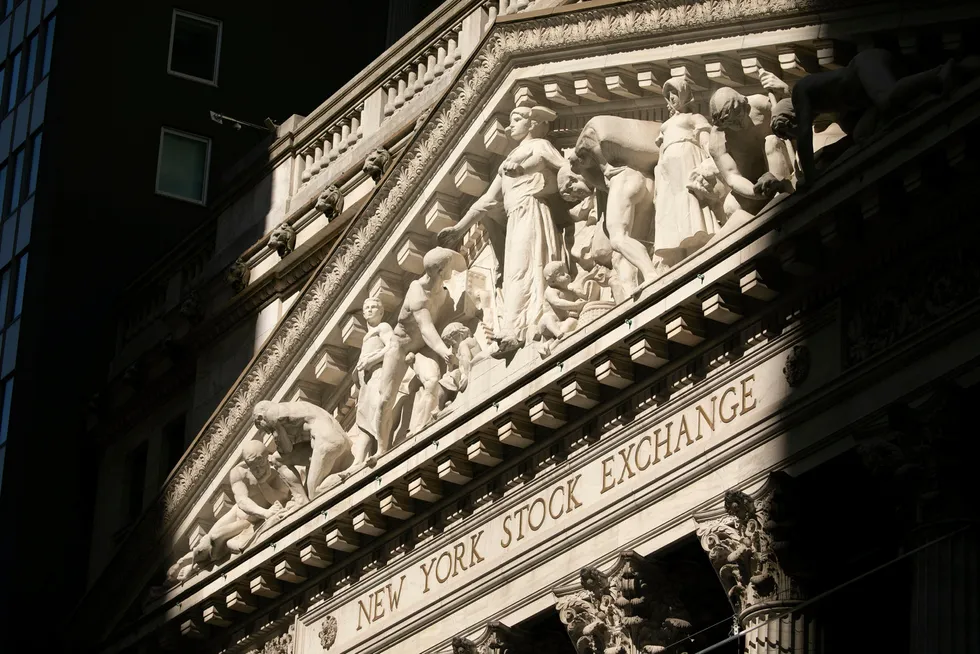 New York-børsen på Wall Street i New York.