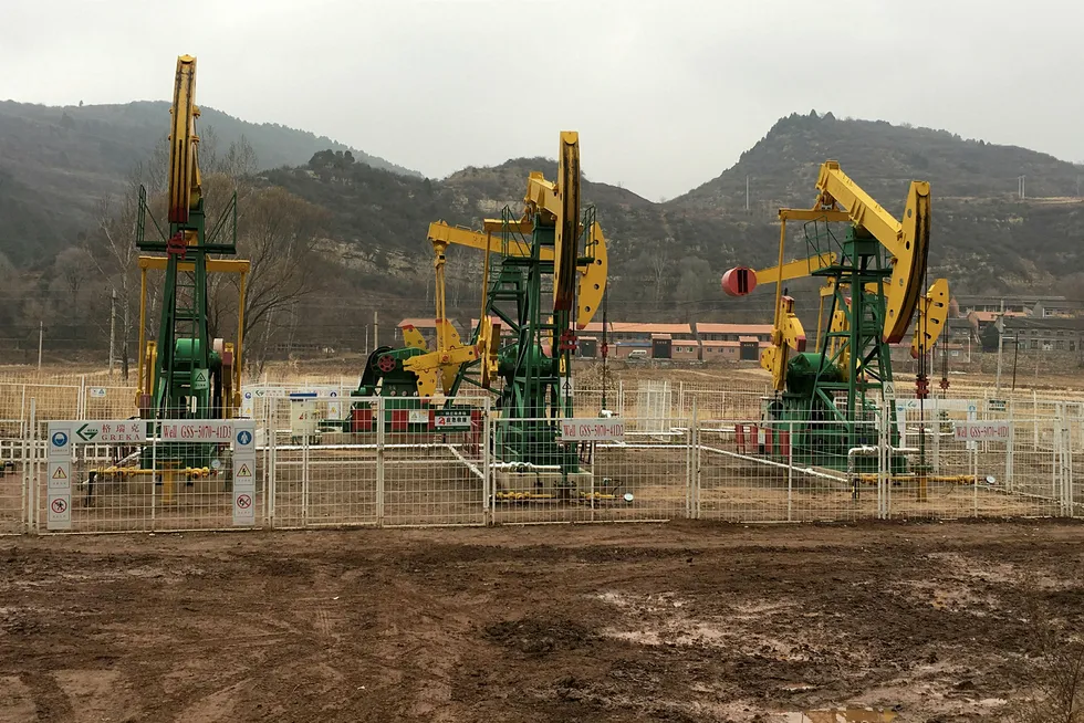 Gas is extracted from a coalbed methane well in Jincheng, Shanxi province, China