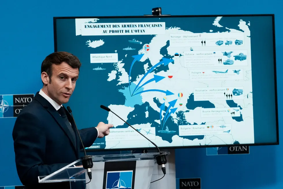 På Nato-toppmøtet la president Macron vekt på å vise frem Frankrikes bidrag.