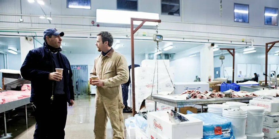 IKKE BEKYMRET: Norges sjømatråd er ikke bekymret for eksporten av fisk til USA, til tross for at Donald Trump varsler tiltak med dem som handler med Iran. Her fra New Fulton Fish Market i Bronx.Foto: Johannes Worsøe Berg