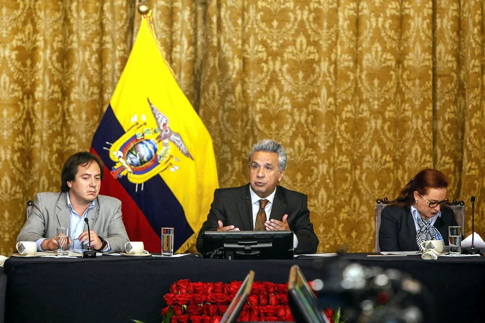 Stronger: Ecuadorian President Lenin Moreno has won approval for referendum proposals / AFP PHOTO / Pablo Cozzaglio