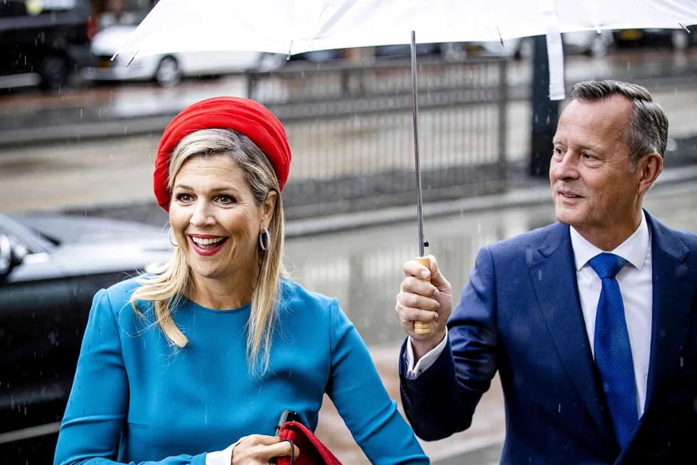 Dutch Royal: Queen Maxima of The Netherlands arrives at the Stedelijk Museum in Amsterdam in September