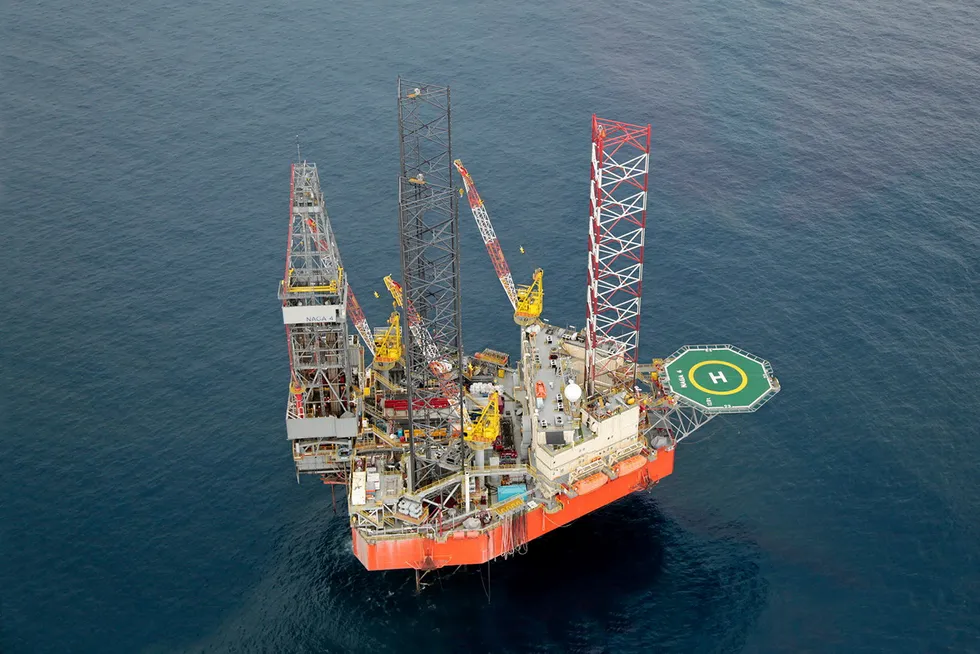 Rig of choice: Velesto Energy's jack-up drilling rig Naga 4