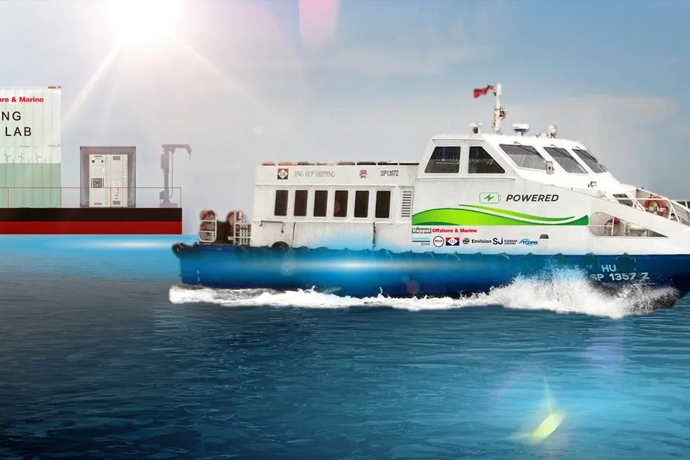 Schematic: an electric harbour craft for Singapore waters