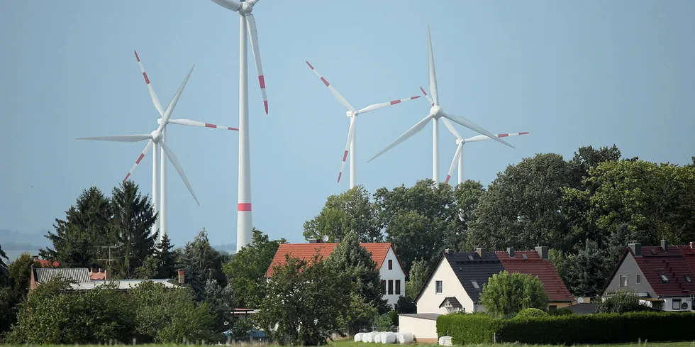 Wind turbines near Kistritz, Germany