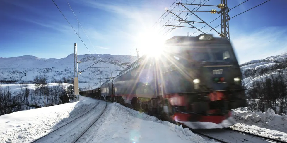 Ofotbanen mellom Kiruna og Narvik er Norges viktigste transportledd. Foto:Hampus Lundgren