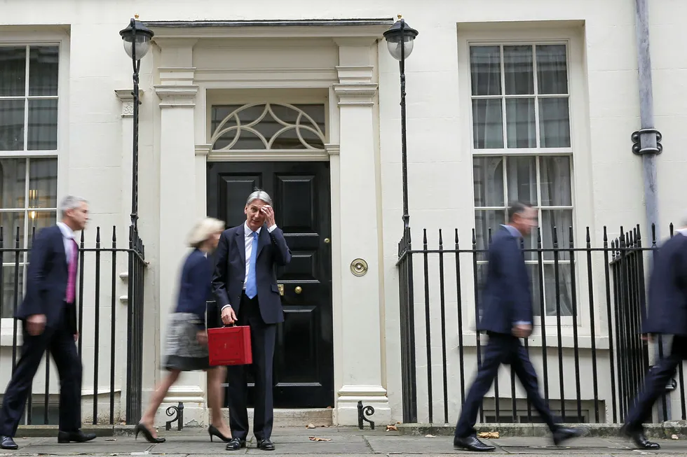 Central role: British Chancellor of the Exchequer Philip Hammond outside 11 Downing Street in London this week on his way to present the UK Autumn Budget.