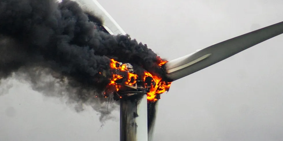 The Hull wind turbine fire.