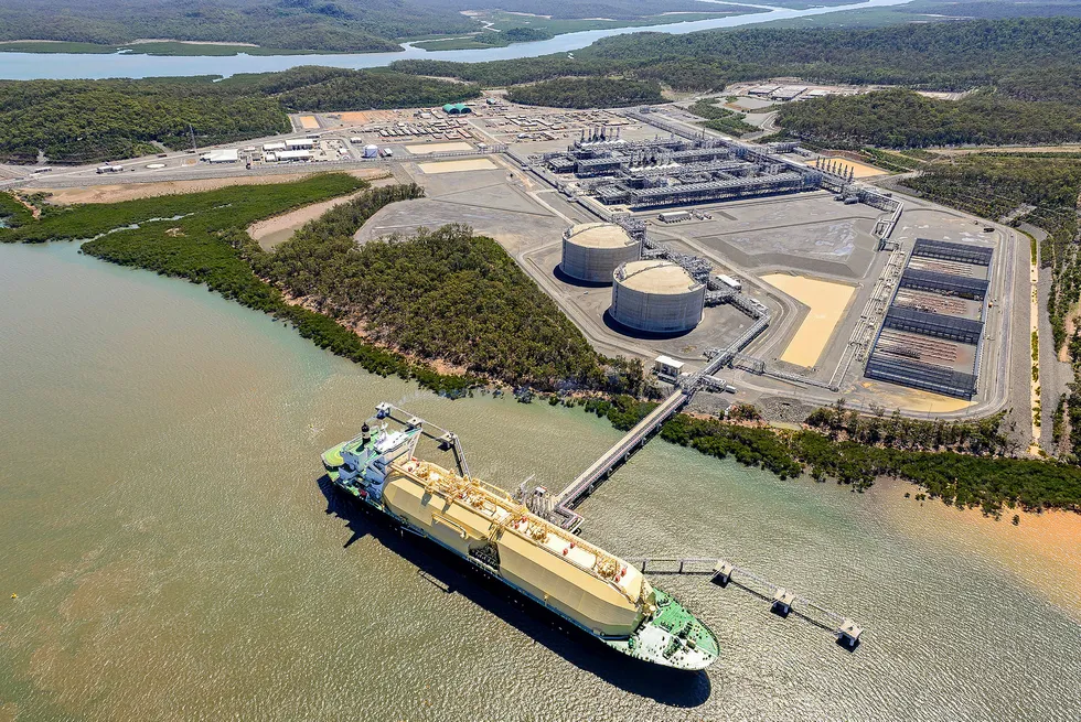 Tthe Australia Pacific LNG facility on Curtis Island, Queensland, Australia. Received October 2016. Photo: ORIGIN ENERGY