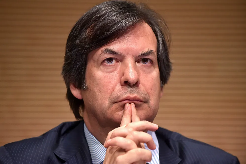 Konsernsjef Carlo Messina i den italienske storbanken Intesa Sanpaolo Bank. Foto: Giorgio Perottino/File Photo/Reuters/NTB Scanpix