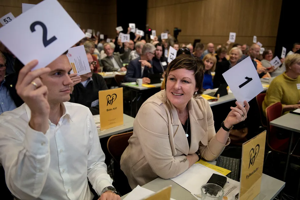 Fylkesleder i Rogaland KrF, Oddny Helen Turøy, sier hun ikke kan pålegge delegatene å stemme annerledes enn det de ble valgt på.