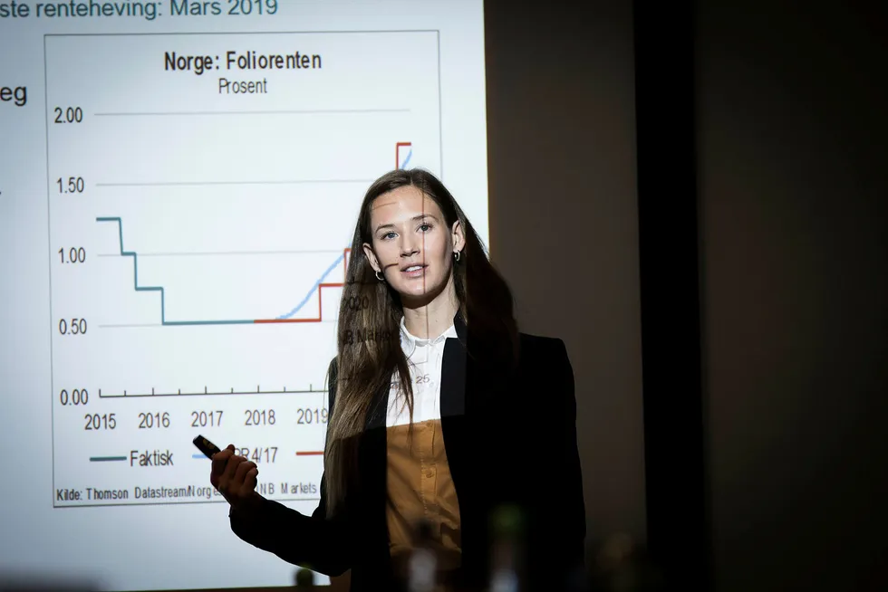 DNB-analytiker Jeanette Strøm Fjære mener at nedgangen i antall usolgte boliger i januar er et godt tegn. Foto: Gunnar Blöndal