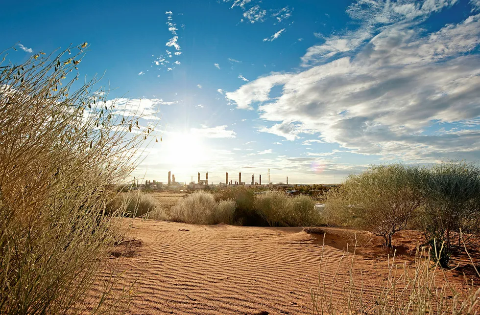 Desert oasis: Santos' Moomba gas plant in South Australia's Cooper basin