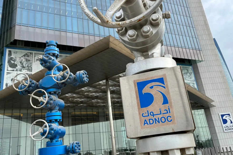 Adnoc’s offices in Dubai. The company and Occidental of the US are targeting an expansion of the Shah sour gas facilities.