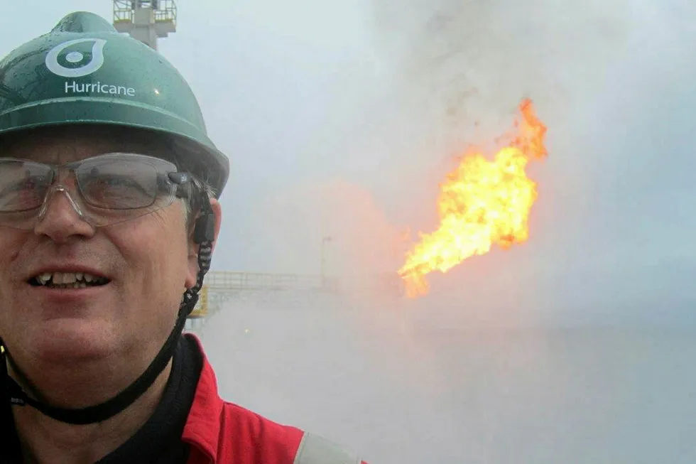 Exit: Hurricane Energy chief executive Robert Trice on board the semisub Sedco 712 during tests of a horizontal appraisal well in 2014