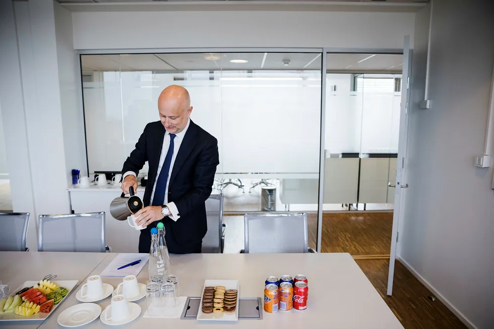 Pareto-sjef Ole Henrik Bjørge (47) er «godt fornøyd» med aktiviteten innen kjøp og salg av bedrifter, innhenting av kapital, og handel i aksjer og obligasjoner. Foto: Per Thrana