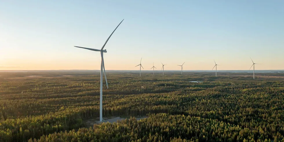 Metsälamminkangas wind farm in Finland.