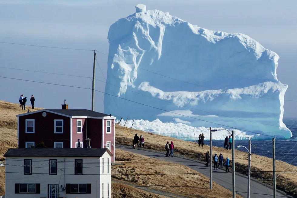 Dangers: icebergs are commonly seen off Newfoundland and pose problems to oil installations farther offshore