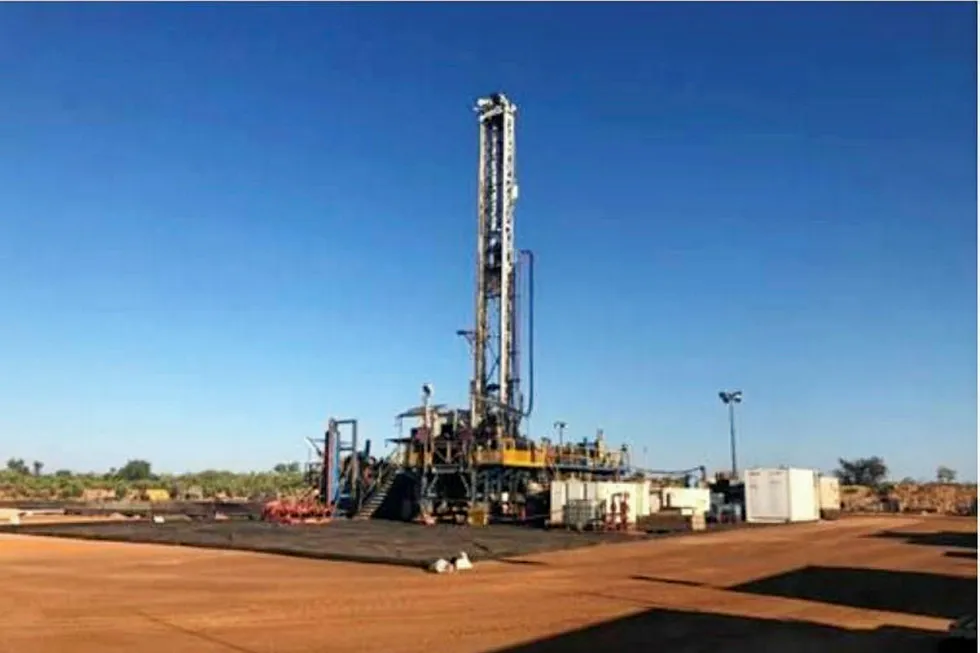 Drilling in the Canning basin: the DDGT1 rig is being used to drill Ungani West-1