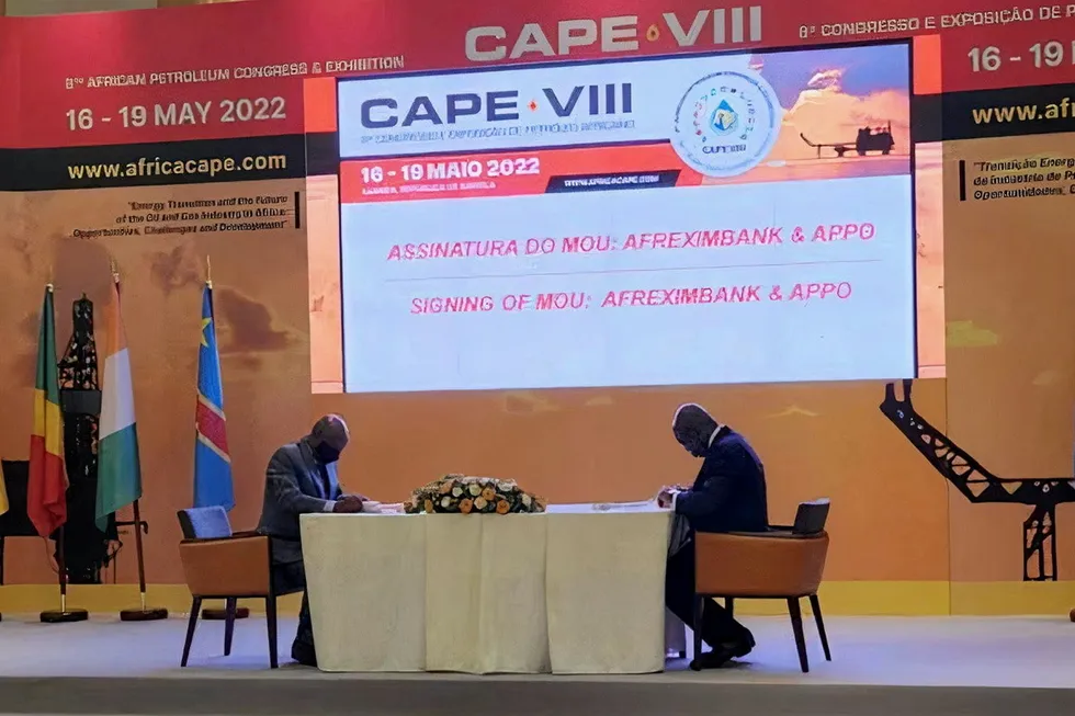 Major move: a deal to form Africa’s own energy bank was signed in Luanda, Angola, by representatives of Afreximbank and African Petroleum Producers Organisation