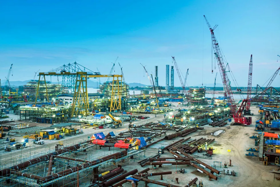 Construction: Sapura Energy's fabrication yard in Malaysia