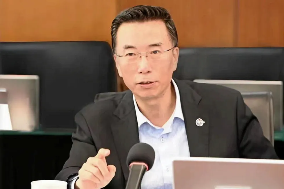 Talking targets: CNOOC Ltd chairman Wang Dongjin.