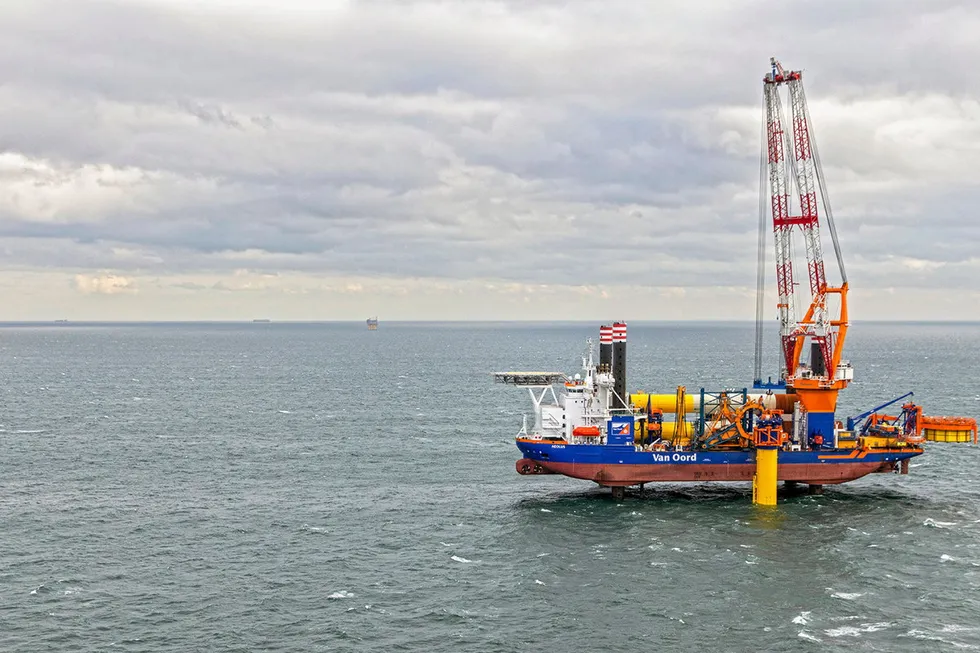 Ready for work off Japan: Van Oord's Aeolus offshore wind installation vessel
