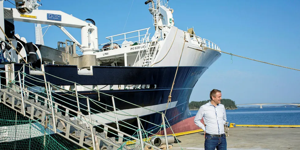 Arne Møgster, konsernsjef i Austevoll Seafood, kan glede seg over gode resultater i første kvartal. Salg av et rignotfartøy gav en regnskapsmessig gevinst på 157 millioner kroner.