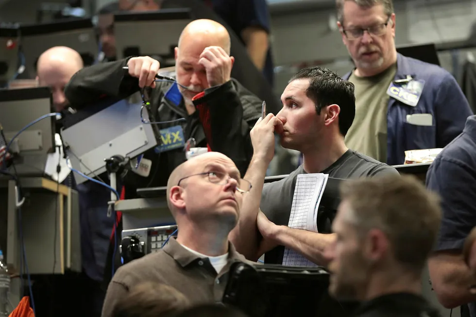 Vix-indeksen på Chicago-børs var på sitt laveste nivå siden 1993 Foto: Scott Olson/Getty Images