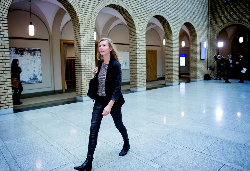 Marianne Marthinsen (Ap) vil ikke ha tilbake jobben hun mistet til Trond Giske. Her i vandrehallen på Stortinget. Foto: Ida von Hanno Bast
