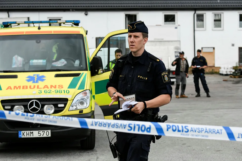 Tre menn har blitt skutt etter en skyteepisode i Malmö. Foto: Johan Nilsson/TT/NTB Scanpix