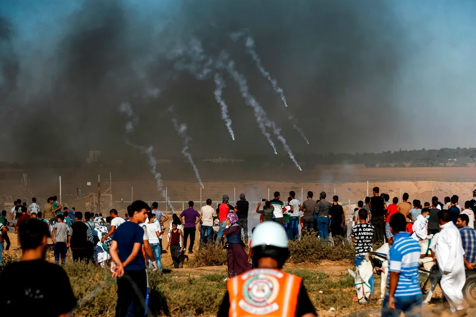 Det ble foreslått våpenhvile på Gazastripen forrige uke. Nå kan det også kommer inn varer. Foto: Said Khatib/AFP/NTB scanpix