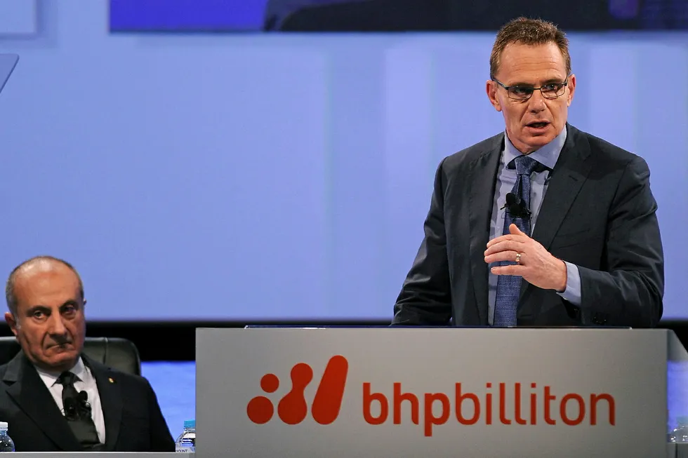 Falling output: BHP Billiton chief executive Andrew Mackenzie